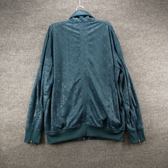Sean John Men's Full Zip Bomber Jacket Blue XXL 2XL Geometric Zip Sleeve - Picture 7 of 16